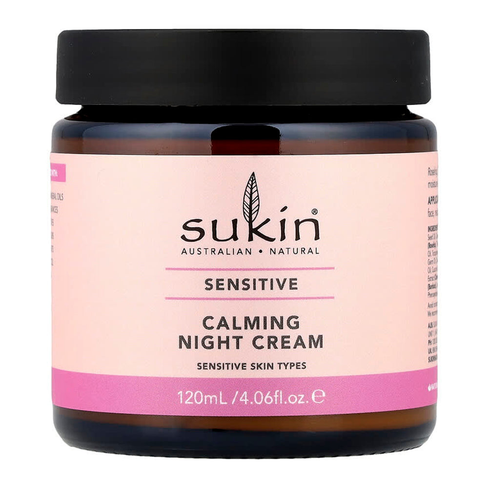 Sukin Sensitive Calming Night Cream for Hydrating and Soothing Skin 4.06Oz (120ml)